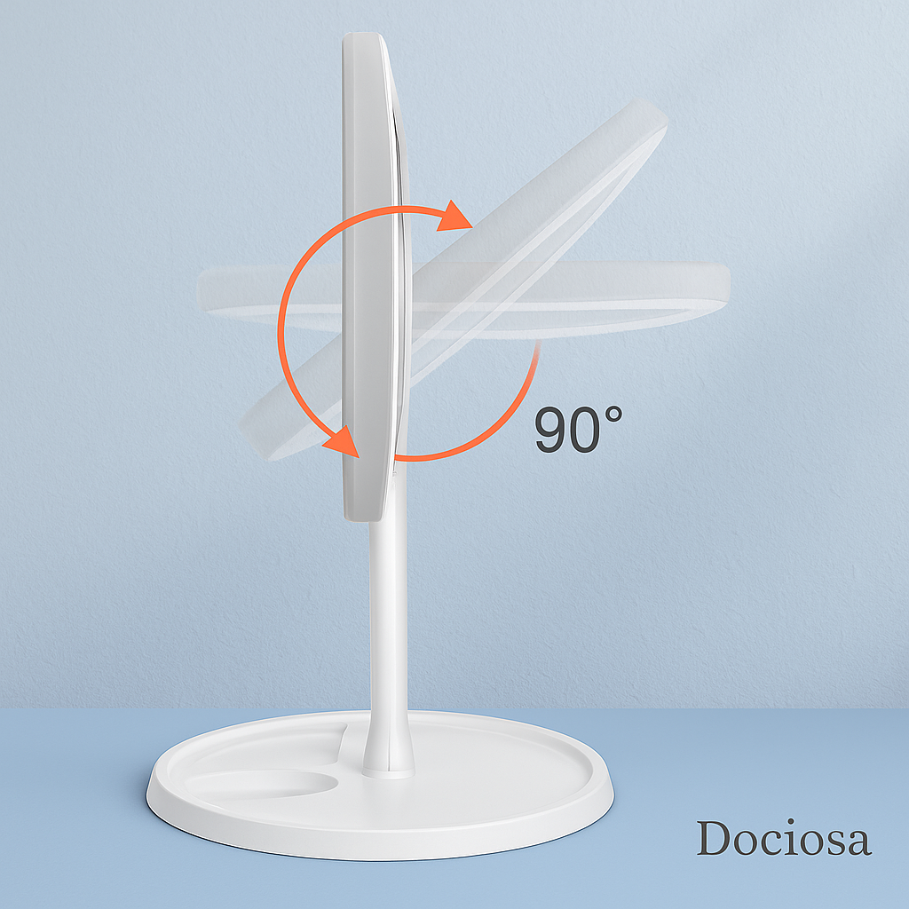 Miroir à LED rond ajustable